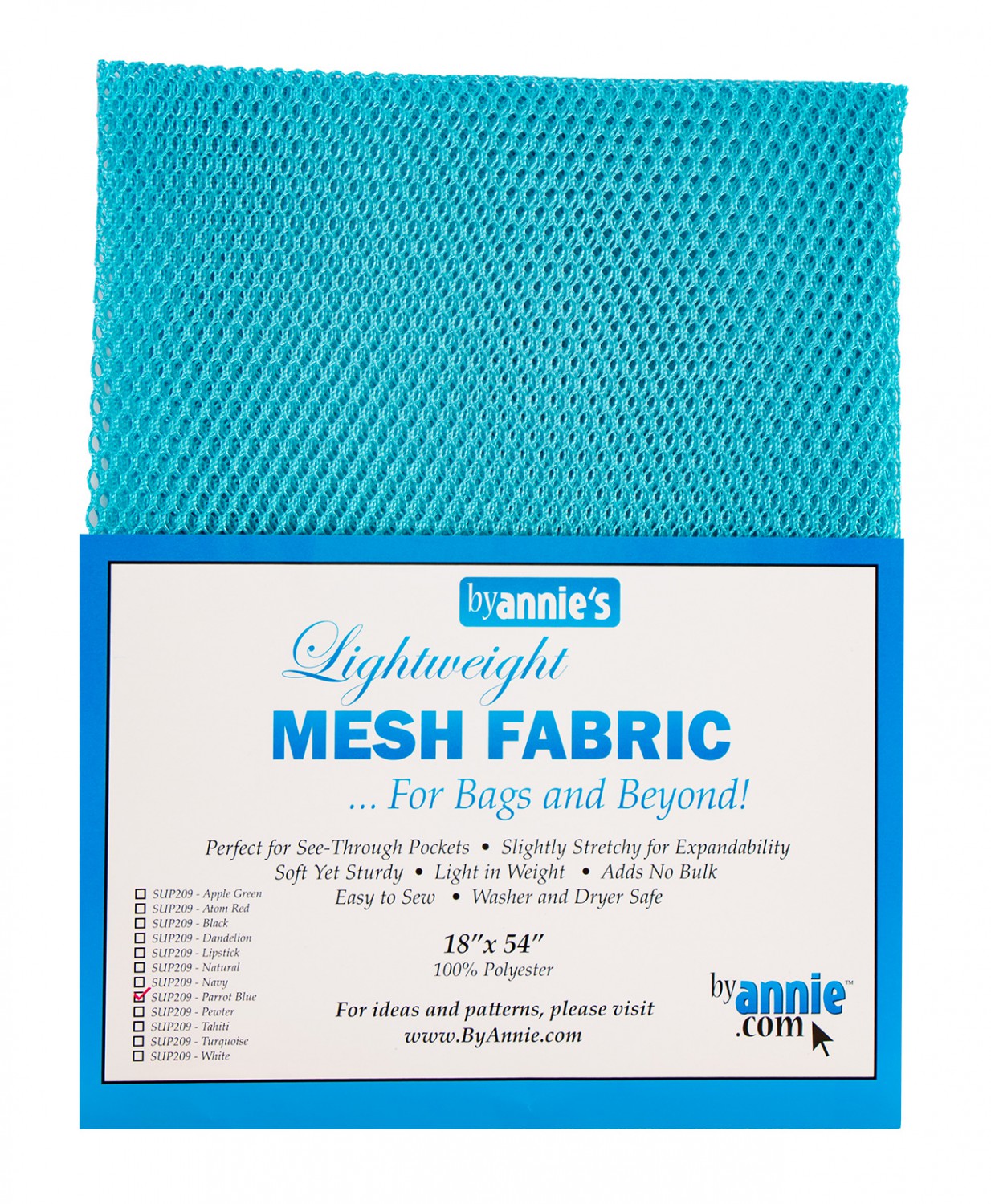 Lightweight Mesh Fabric Parrot Blue SUP209-PBLU