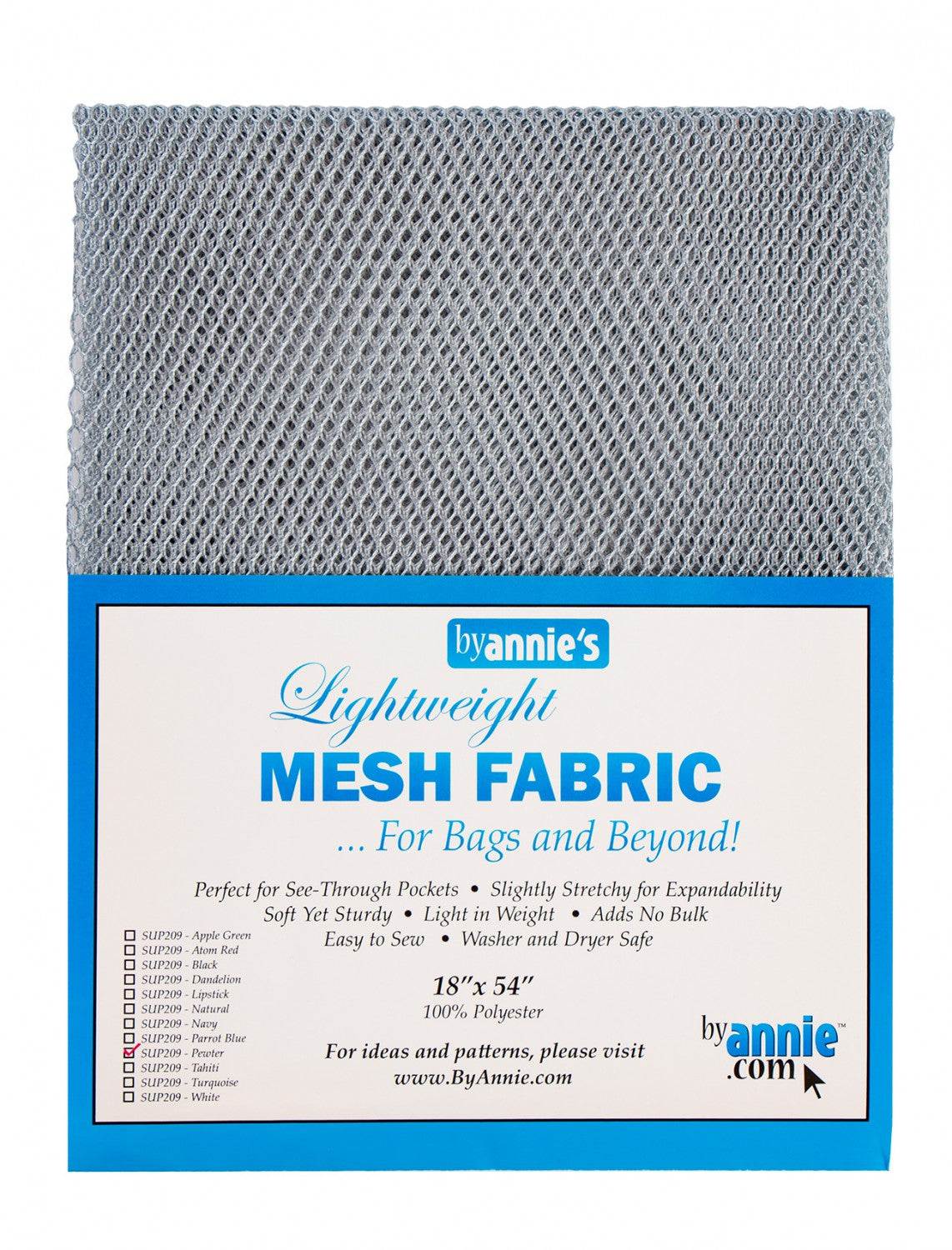 Lightweight Mesh Fabric Pewter SUP209-PEW