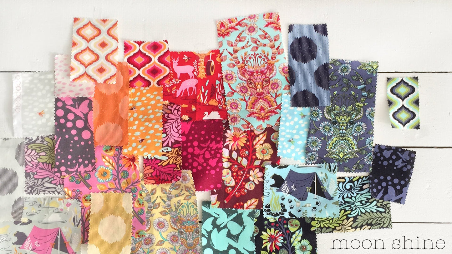 Moonshine by Tula Pink Swarm Charcoal PWTP059.Charc Cotton Woven Fabric