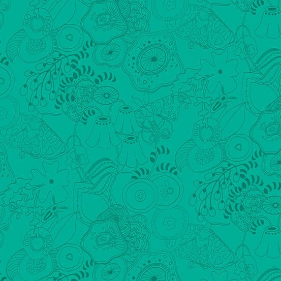 Color Camp Grove Tangle Teal 10420-T by Alison Glass