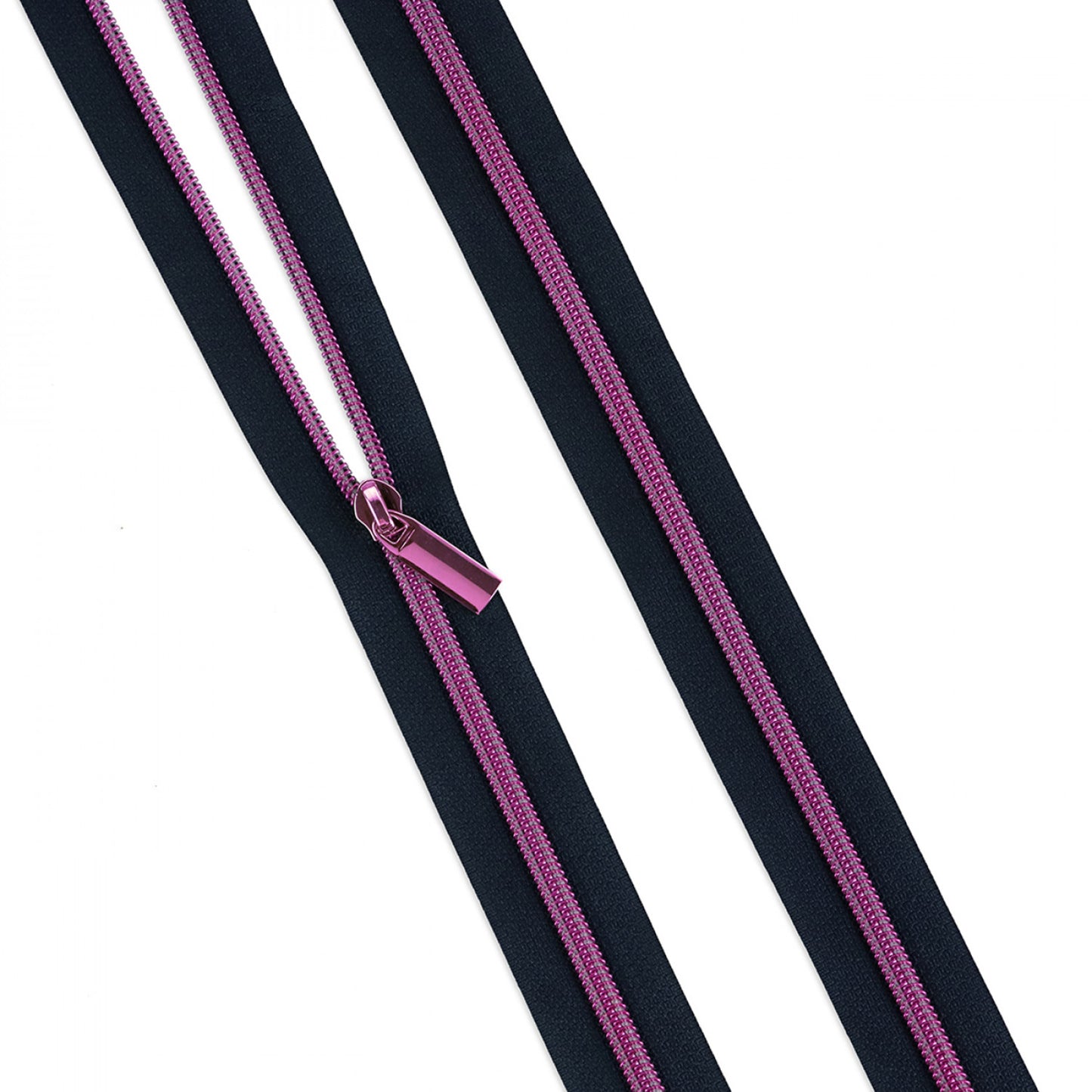 Tula Pink Purse Hardware Navy #5 Nylon Tula Pink Coil Zipper 3yds and 9 Pulls ZBY5C131