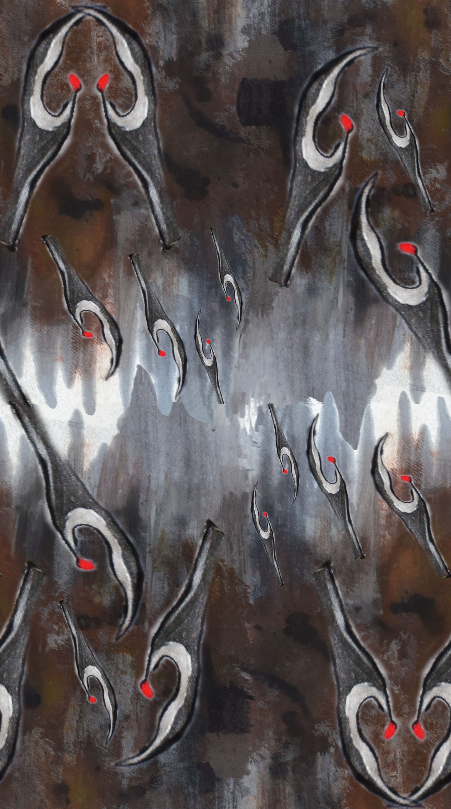 Amok by Stephanie Brandenburg of Frond Design Studios Nightmare Smoke 40173-94 Cotton Woven Fabric