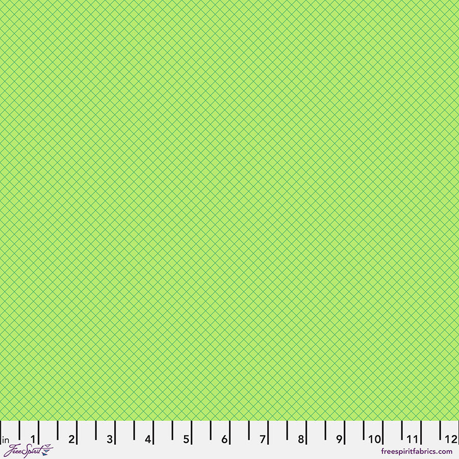 Tula Pink’s New True Colors 2025 On the Grid Apple    PWTP255.APPLE Cotton Woven Fabric