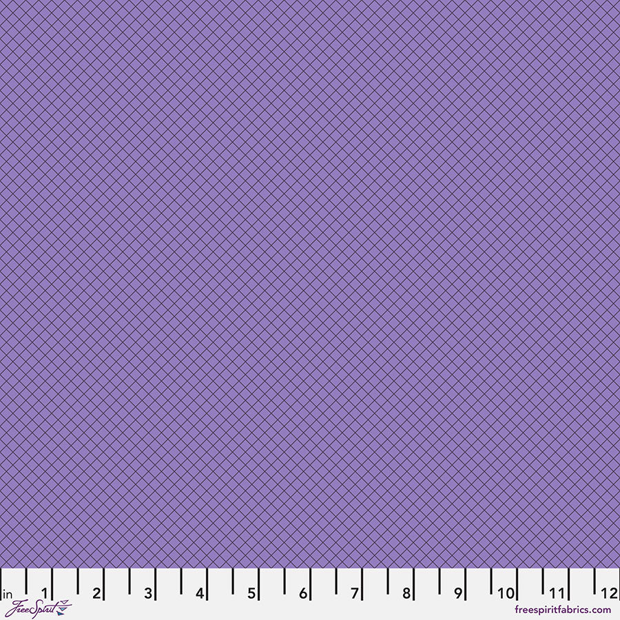 Tula Pink’s New True Colors 2025 On the Grid Mysterious    PWTP255.MYSTERIOUS Cotton Woven Fabric