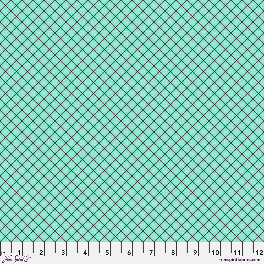 Tula Pink’s New True Colors 2025 On the Grid Raindrop    PWTP255.RAINDROP Cotton Woven Fabric