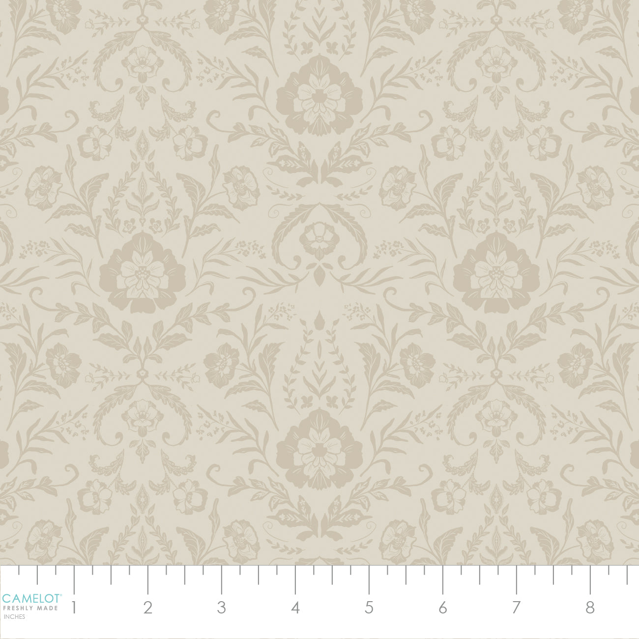 PREORDER ITEM - EXPECTED OCTOBER 2025: Dark Romance by Annie Quigley Opulent Damask Cream 52240103-01 Cotton Woven Fabric