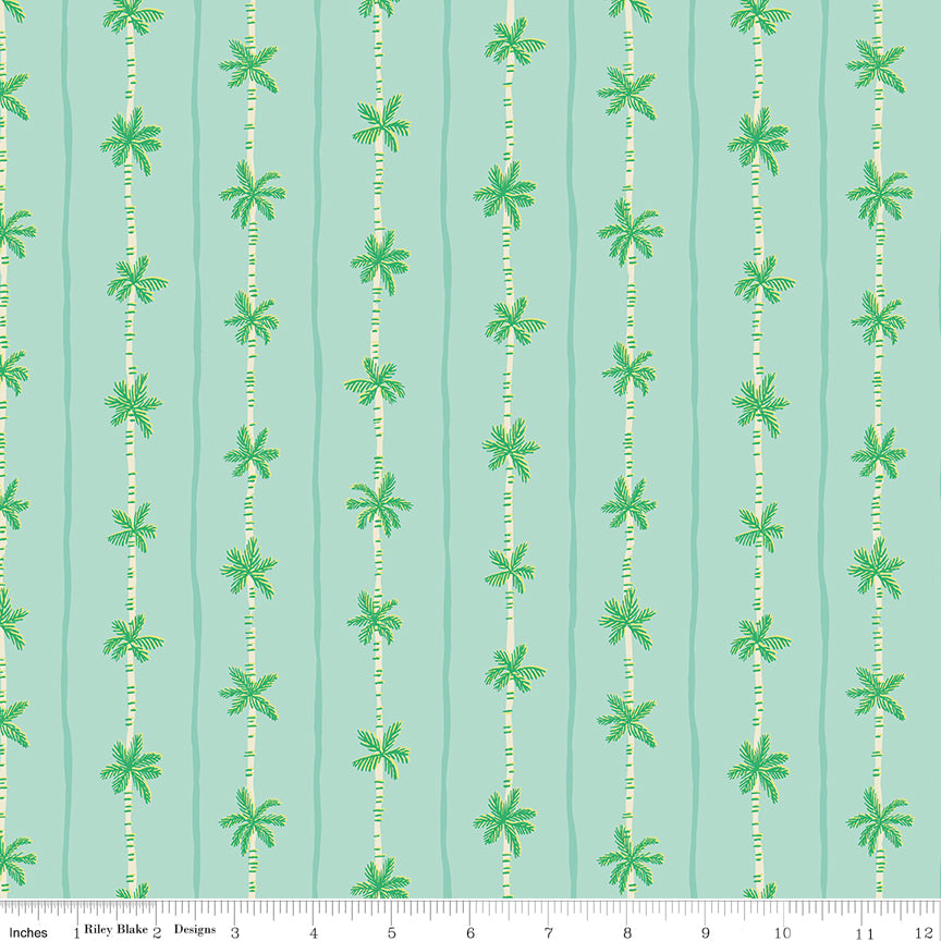 Forever Neverland by Jill Howarth Palm Stripe Songbird C15906-SONGBIRD Cotton Woven Fabric