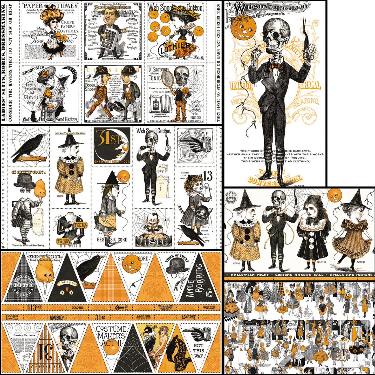 Costume Maker's Act 2 by J. Wecker Frisch Panel Bundle   1P-16000-6 Bundle