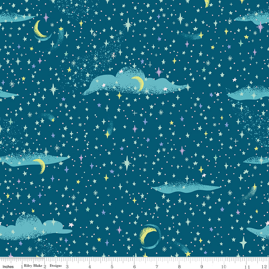 Forever Neverland by Jill Howarth Pixie Dust Night C15905-NIGHT Cotton Woven Fabric