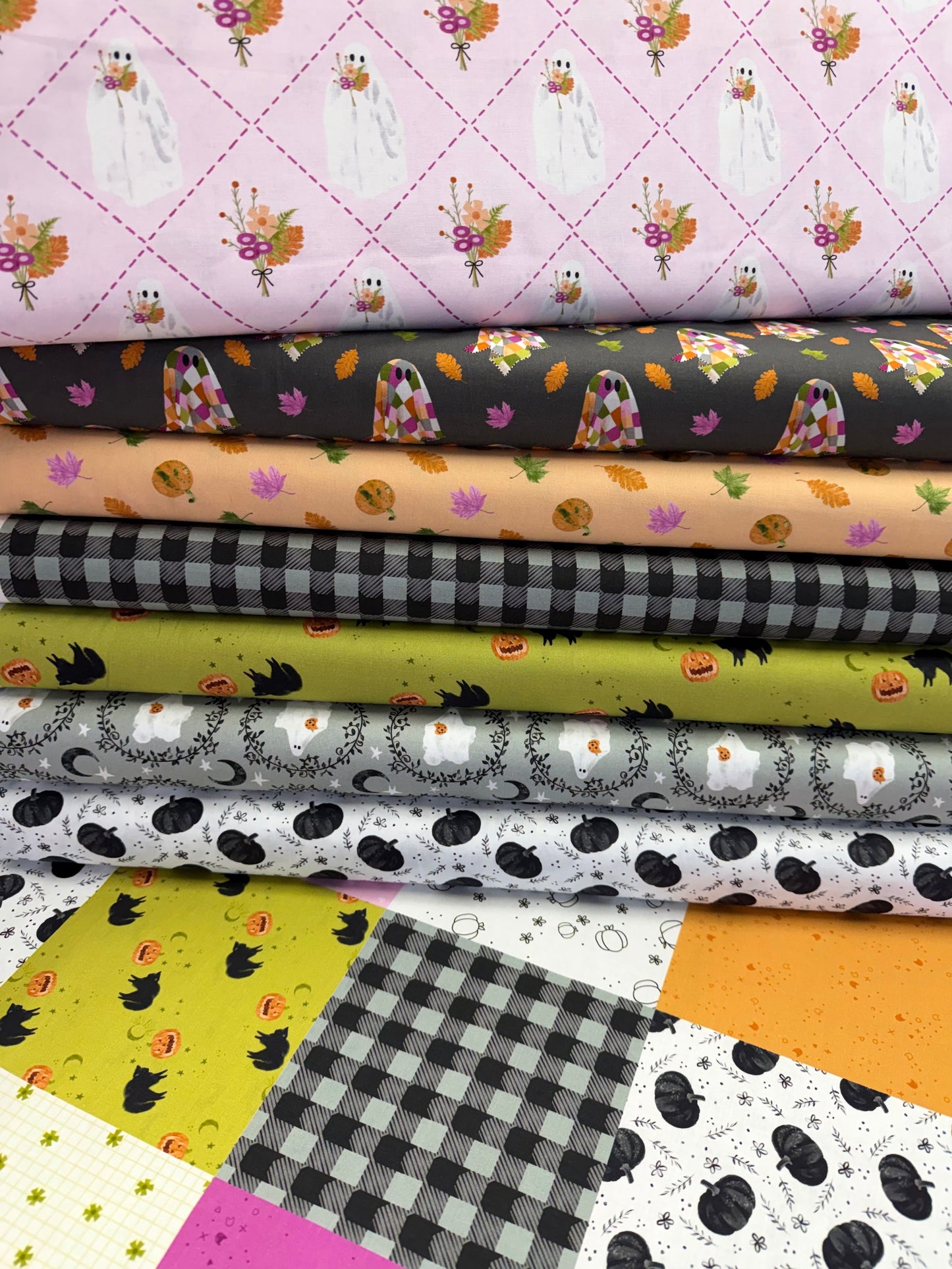 Ghouls Night Out Full Yard Bundle of 8 Prints by Pammie Jane