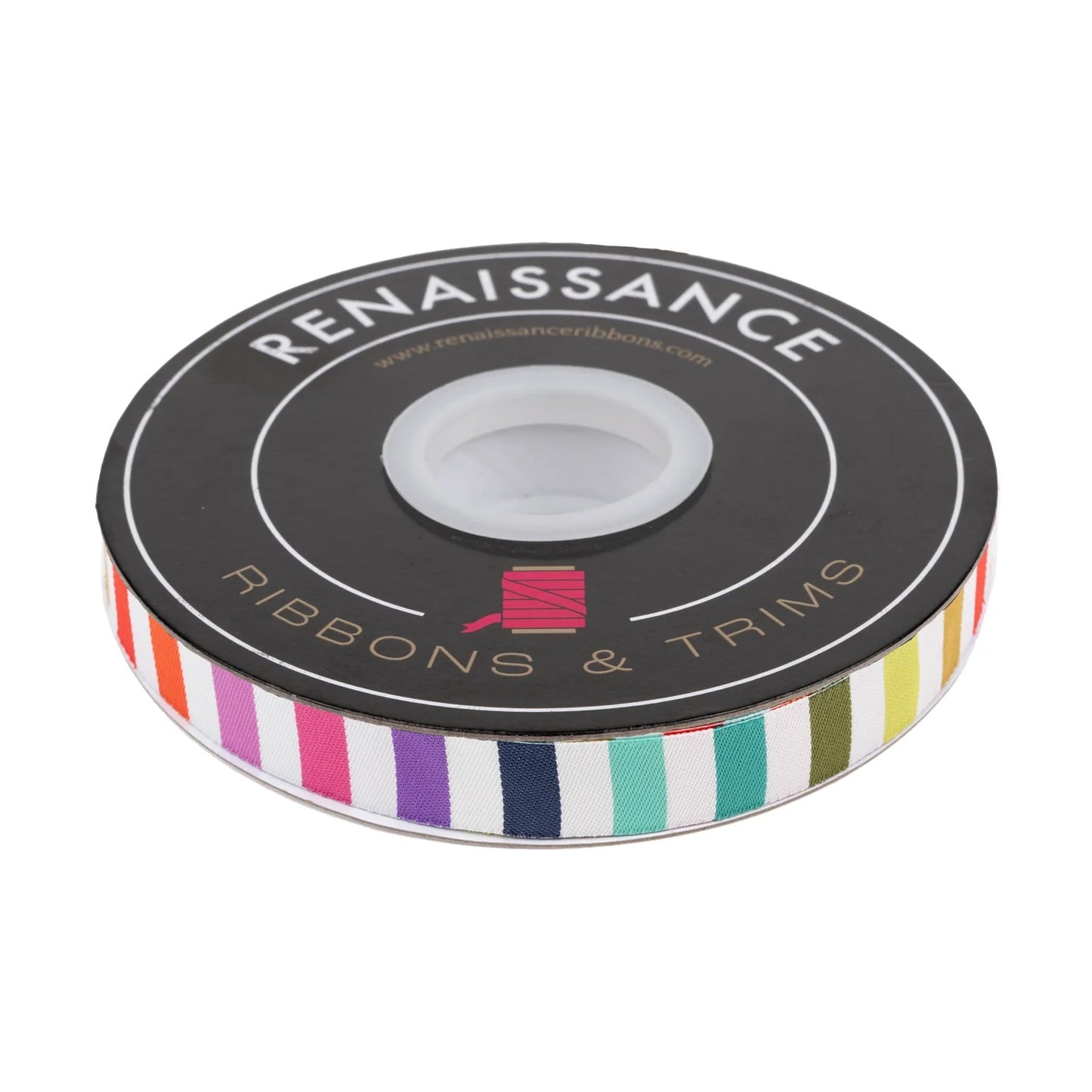 Tula Pink Tabby Road Ribbon 5/8” Ribbon Rainbow Stripe tk-113-16mm-col-1 Priced per Yard