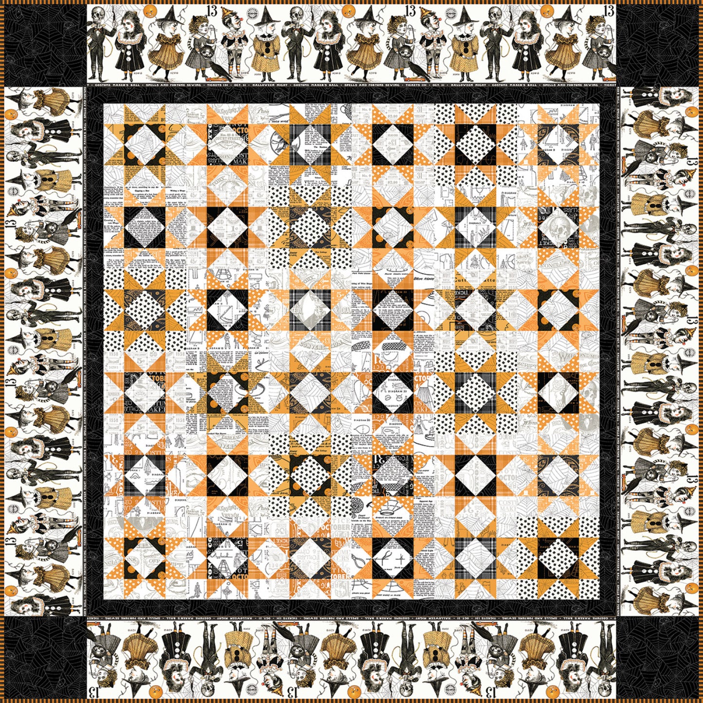 Costume Maker's Act 2 by J. Wecker Frisch Sawtooth Scene Quilt Kit  USA Shipping included in Price  KT-16000 Kit