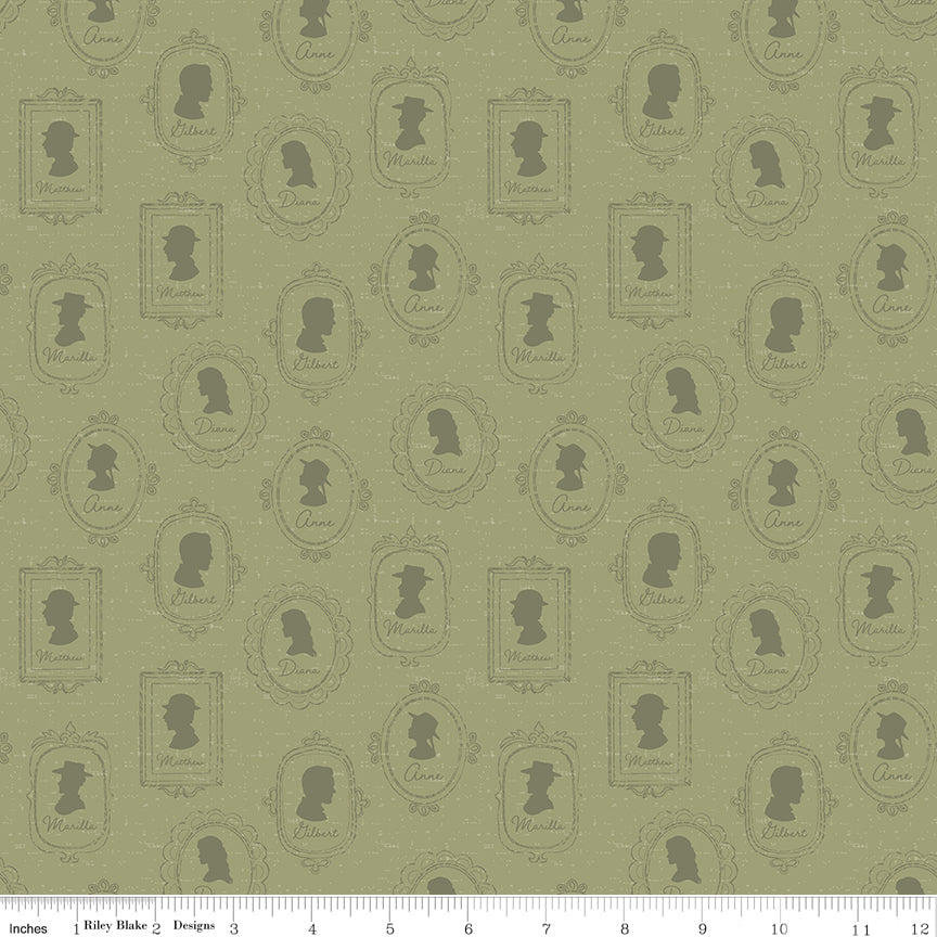 Anne of Green Gables 2025 Silhouettes Green    C16123-GREEN Cotton Woven Fabric