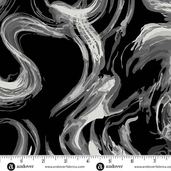 Phantasm by Libs Elliott Smolder Raven  108" Wideback Quilt Backing  AW.1525.C Cotton Woven Wideback