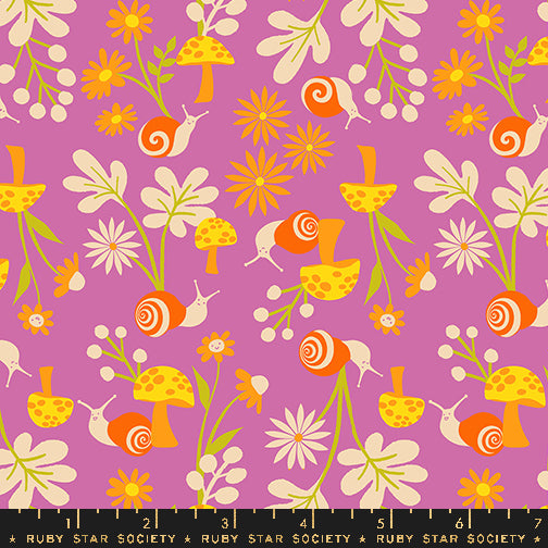 Animal Animal by Ruby Star Society Snail Garden Heliptrope    RS5163.15 Cotton Woven Fabric