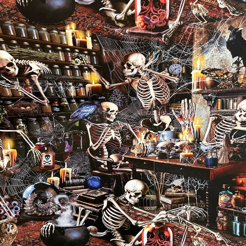 Wicked Spooky Apothecary WICKED-CD3639-MULTI Cotton Woven Fabric