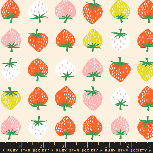 Strawberry by Kimberly Kight of Ruby Star Society Strawberry Shell    RS3084.11 Cotton Woven Fabric