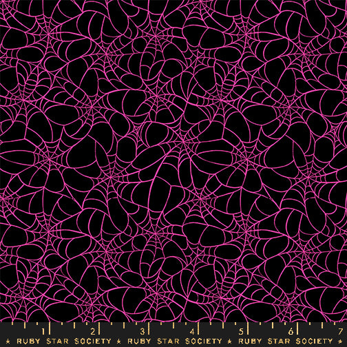 Glow Garden by Sarah Watts of Ruby Star Society Tangled Web Black    RS2119.19 Cotton Woven Fabric