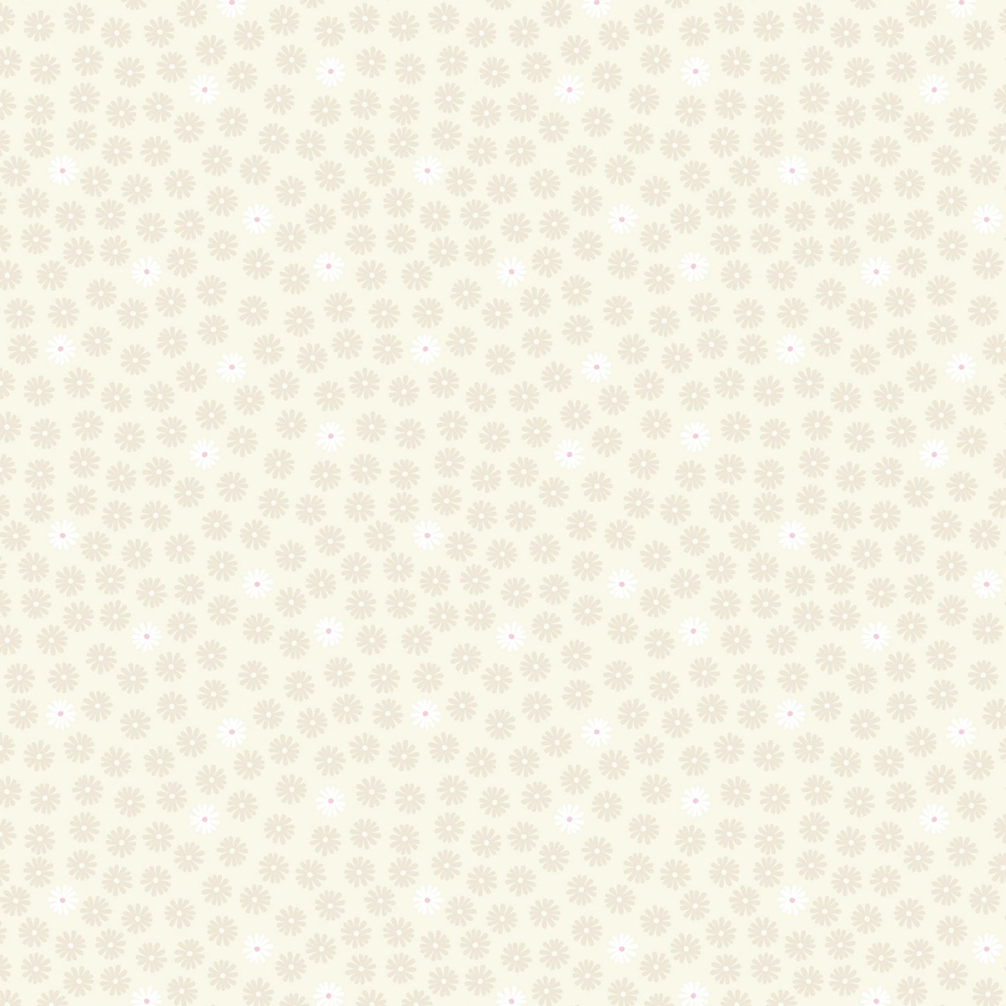 Glow Fairies (Glow in the Dark) Tiny Glow Daisy on Cream A869.1 Cotton Woven Fabric
