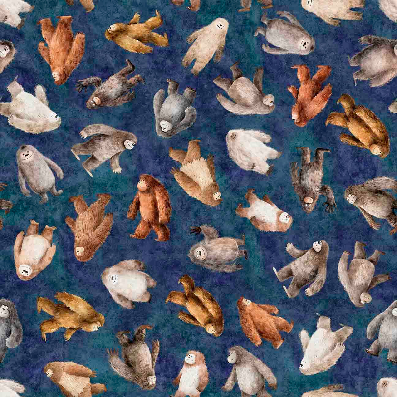Bigfoot by Morris Creative Group Toss Navy 30993N Cotton Woven Fabric