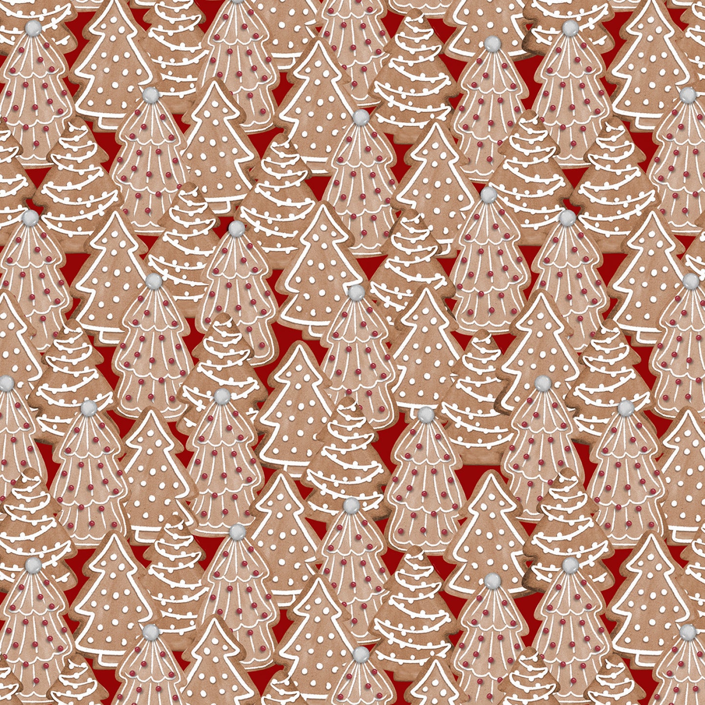 Baking Up Joy by Danielle Leone Trees Packed Red    27709-312 Cotton Woven Fabric