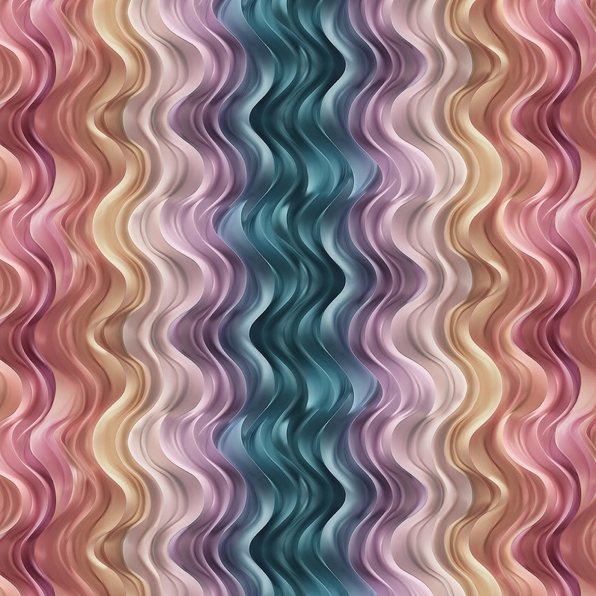 PREORDER ITEM - EXPECTED MARCH 2026: Another Dimension by Funny Girl Digital Tretiary Fabric Waves 8686S-107 Cotton Woven Fabric