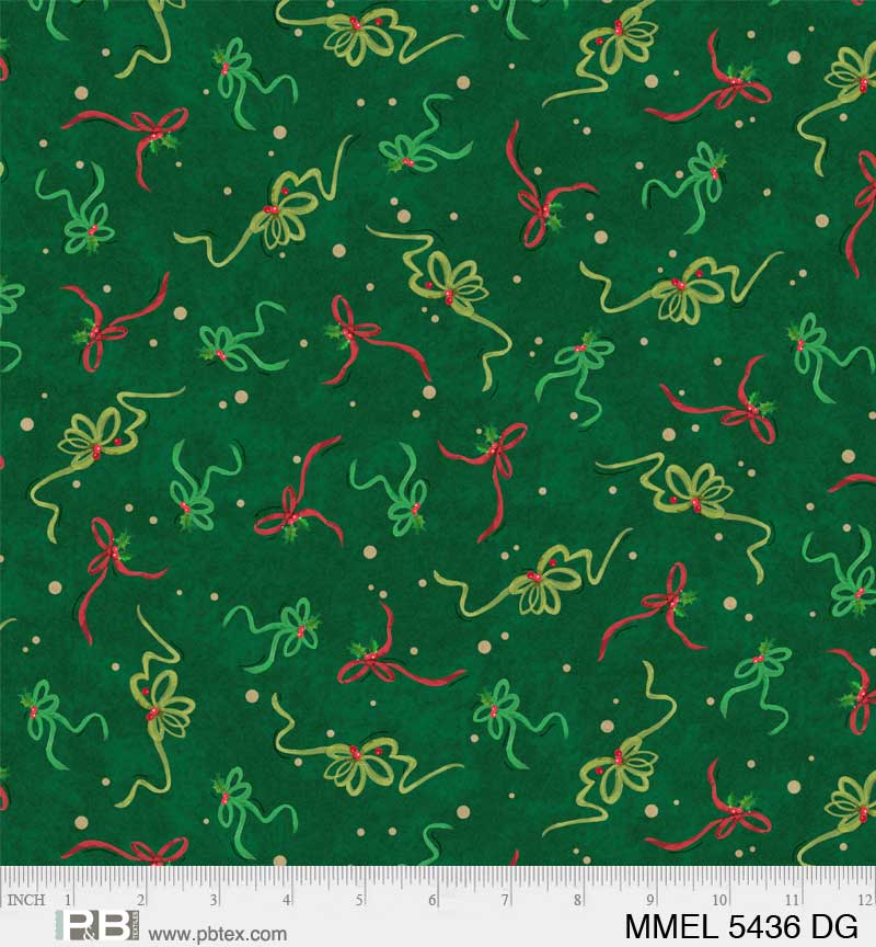 Merry Melody by Lesa Marino Vintage Bows    MMEL5436DG Cotton Woven Fabric