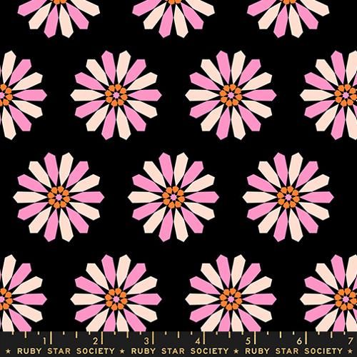 Sparkle Mart Freshly Picked Novelty Floral Geometric Vintage Retro Black RS0119 17 by Melody Miller of RSS