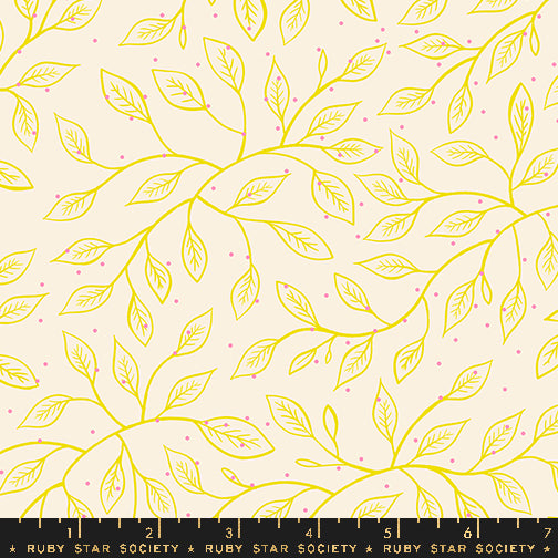 Glow Garden by Sarah Watts of Ruby Star Society Wandering Vine Natural    RS2118.11N Cotton Woven Fabric