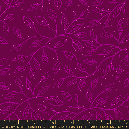 Glow Garden by Sarah Watts of Ruby Star Society Wandering Vine Purple Velvet    RS2118.12N Cotton Woven Fabric