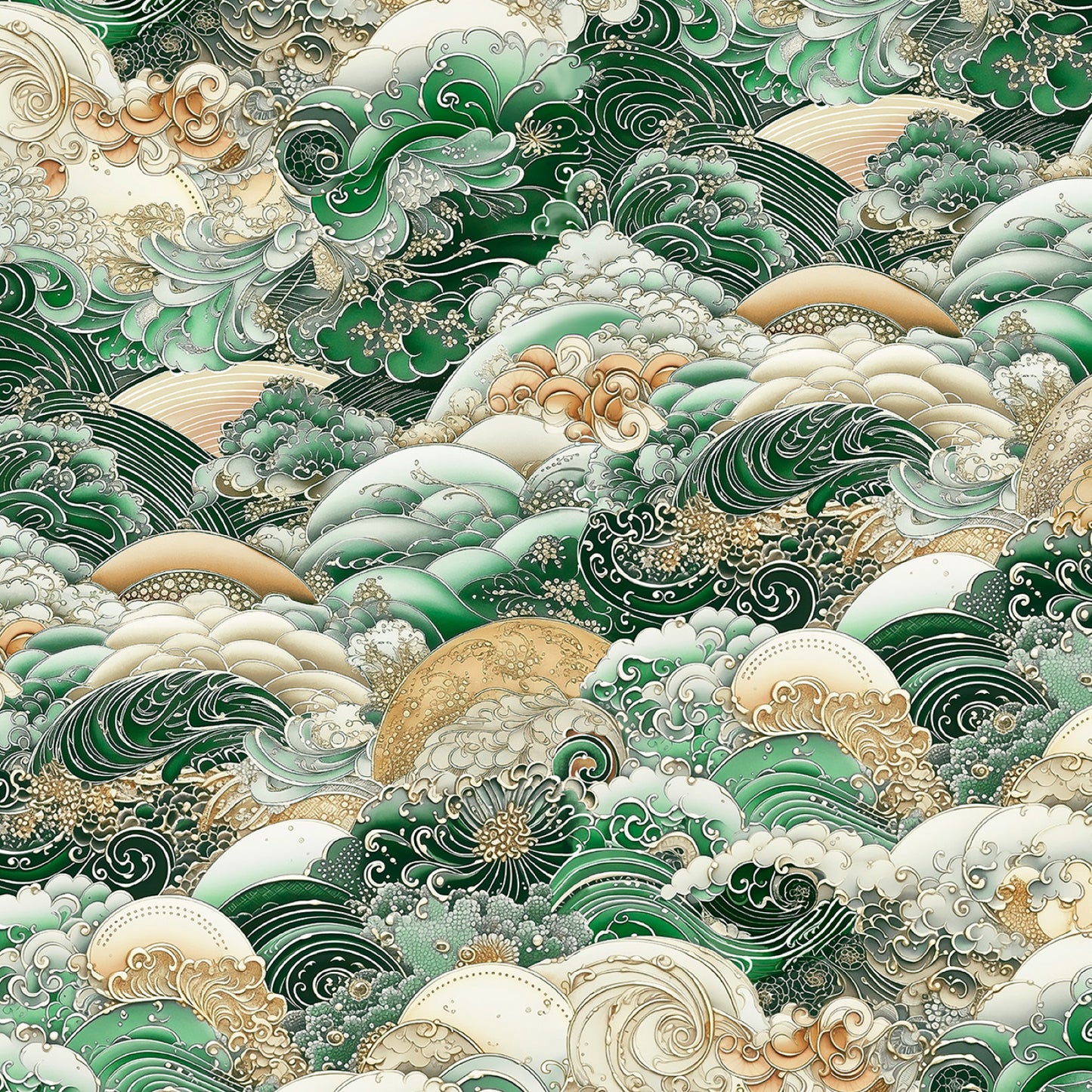 Nami by Clint Eagar Collection Waves in Motion  108” Wideback   NAMW05657G Cotton Woven Fabric