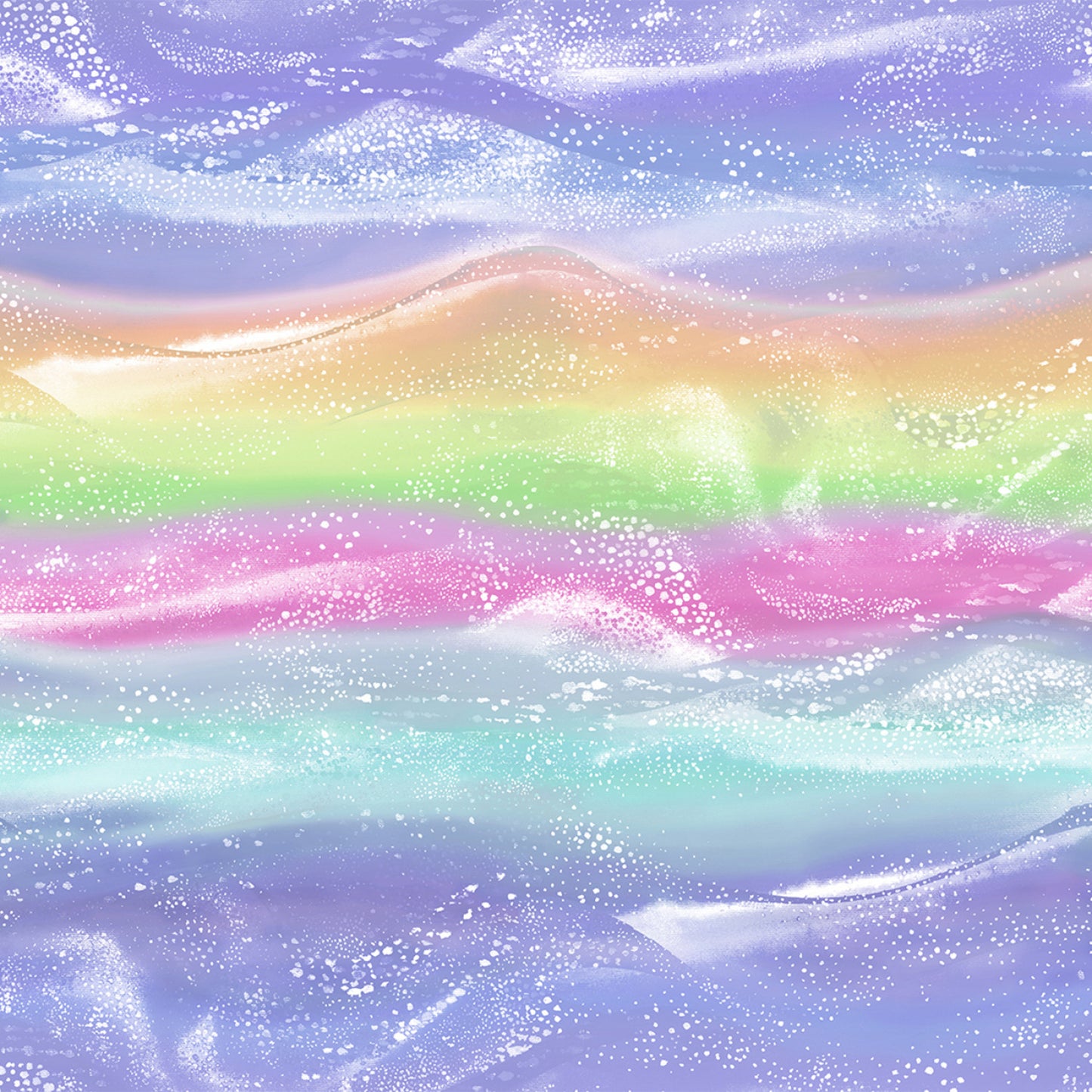 Pacifica Rainbow Waves Sold as a 25” Repeat Panel Cut Lilac and Pink D195V Cotton Woven Fabric