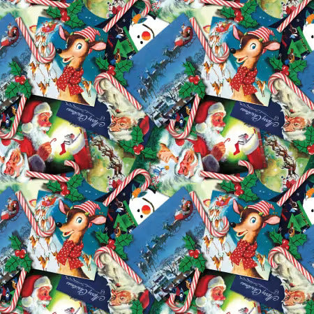 Letters to Santa Multi Christmas Postccards 19010201-01 by Camelot Fabrics