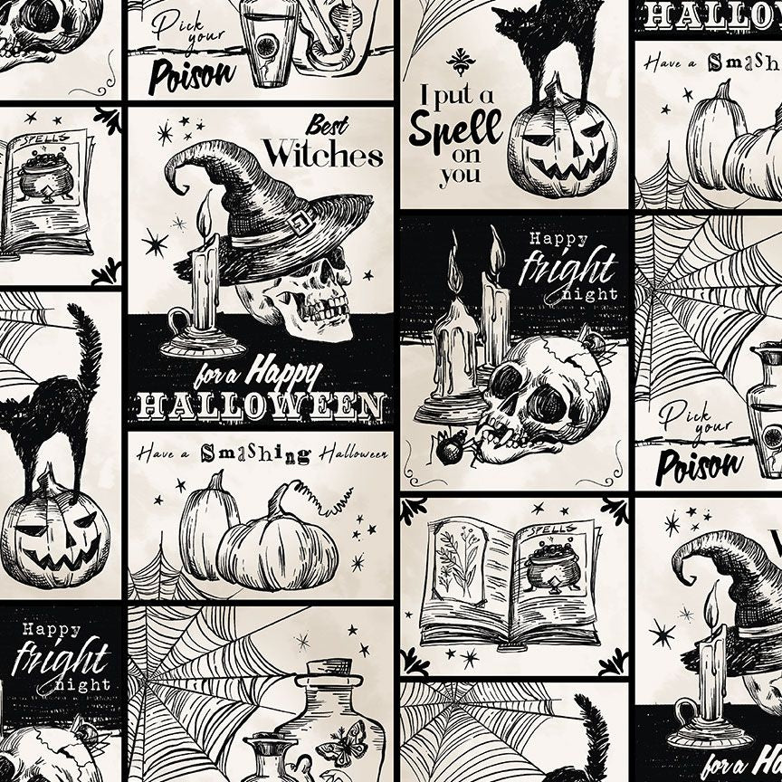 Wicked Wicked Patch Cream WICKED-CD3594-CREAM Cotton Woven Fabric