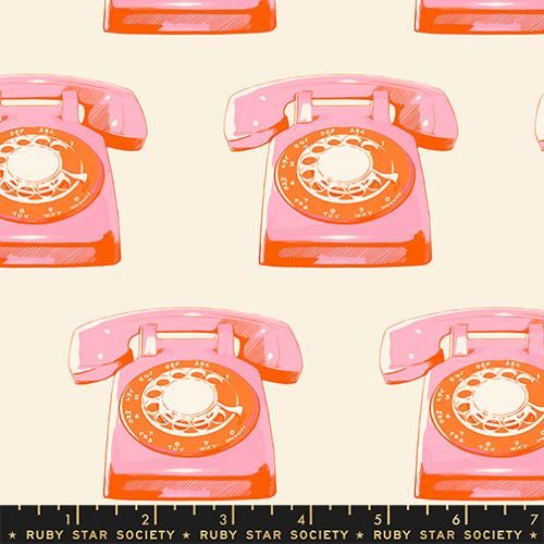 Sparkle Mart Telephones Novelty Vintage Retro Kitsch Natural RS0121 11 by Melody Miller of RSS
