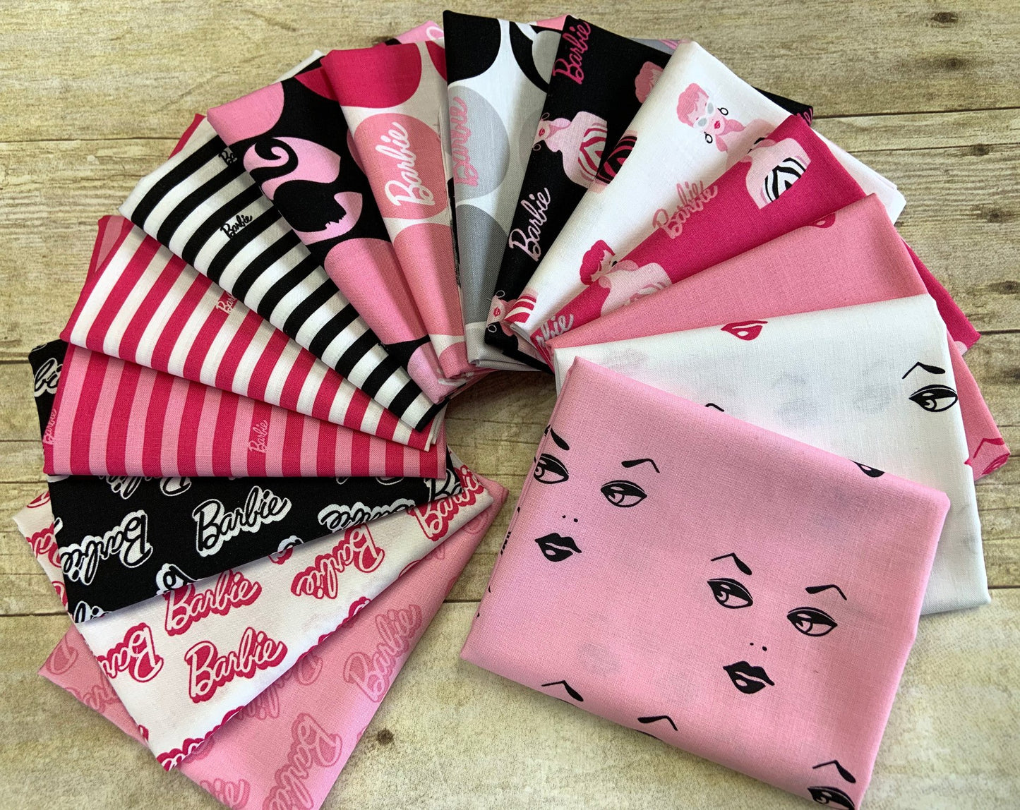 Licensed Barbie Stripes White C9734-WHITE Cotton Woven Fabric