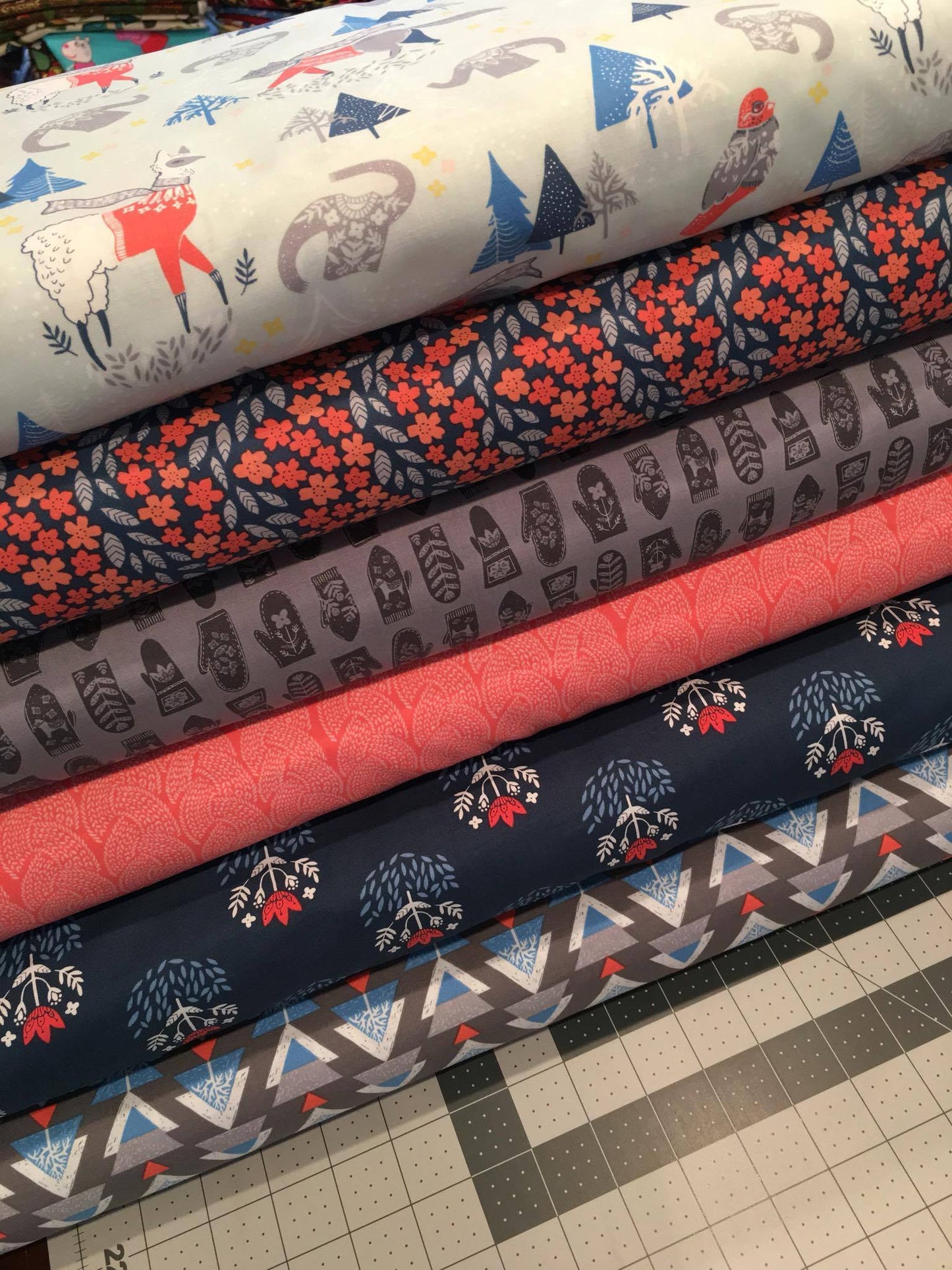 Snofall Marine Petal Trail Cotton Shirting Apparel Cotton Woven Fabric