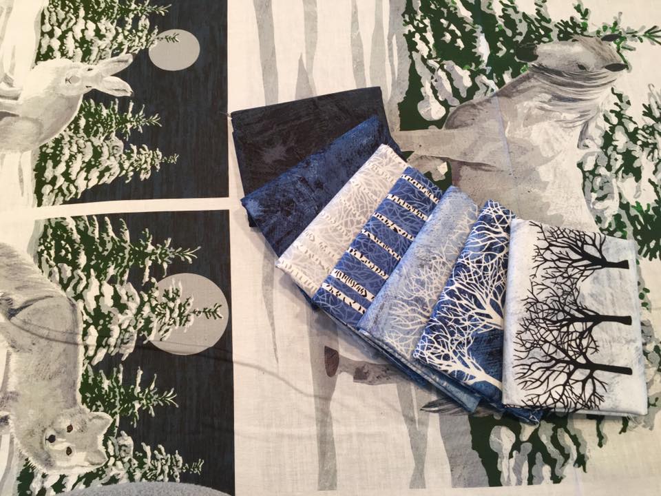Winter Moon by Two Can Art 24" Panel Digitally Printed A-8516-C Cotton Woven Panel