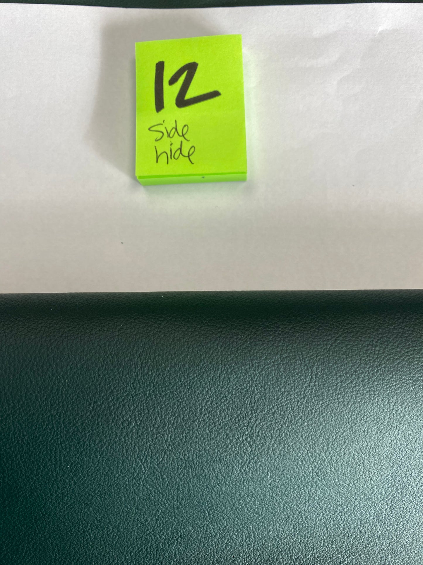 Leather 2046 Verde side hide 2.24 Square Meters 1.2-1.3mm Leather#12 - USA Shipping Included in Price!