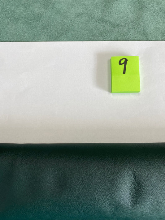 Leather 2046 Verde whole hide Full hide 6.01 Square Meters 1.2-1.3mm Leather#9 - USA Shipping Included in Price!