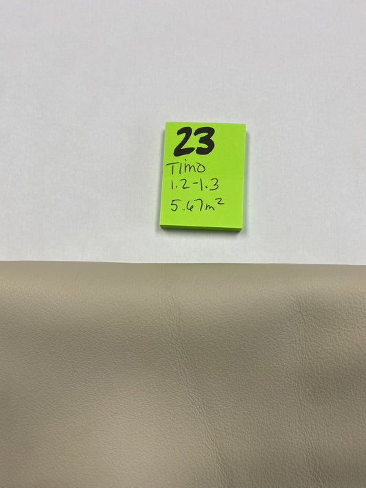 Leather Timo (cream) Full Hide 5.67 Square Meters 1.2-1.3mm Leather#23 - USA Shipping Included in Price!