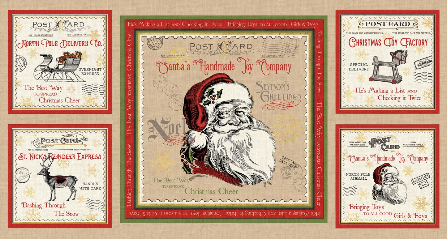 North Pole Express by Pela Studio 24" Panel NPEX4759-PA Cotton Woven Panel