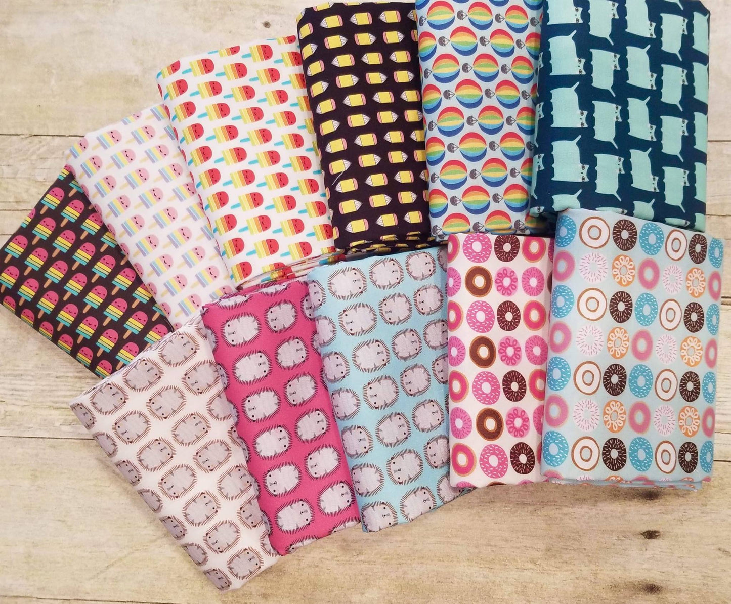 Suzy's Minis by Suzy Ultman Mini Hedgehogs on Pink Cotton Woven Fabric