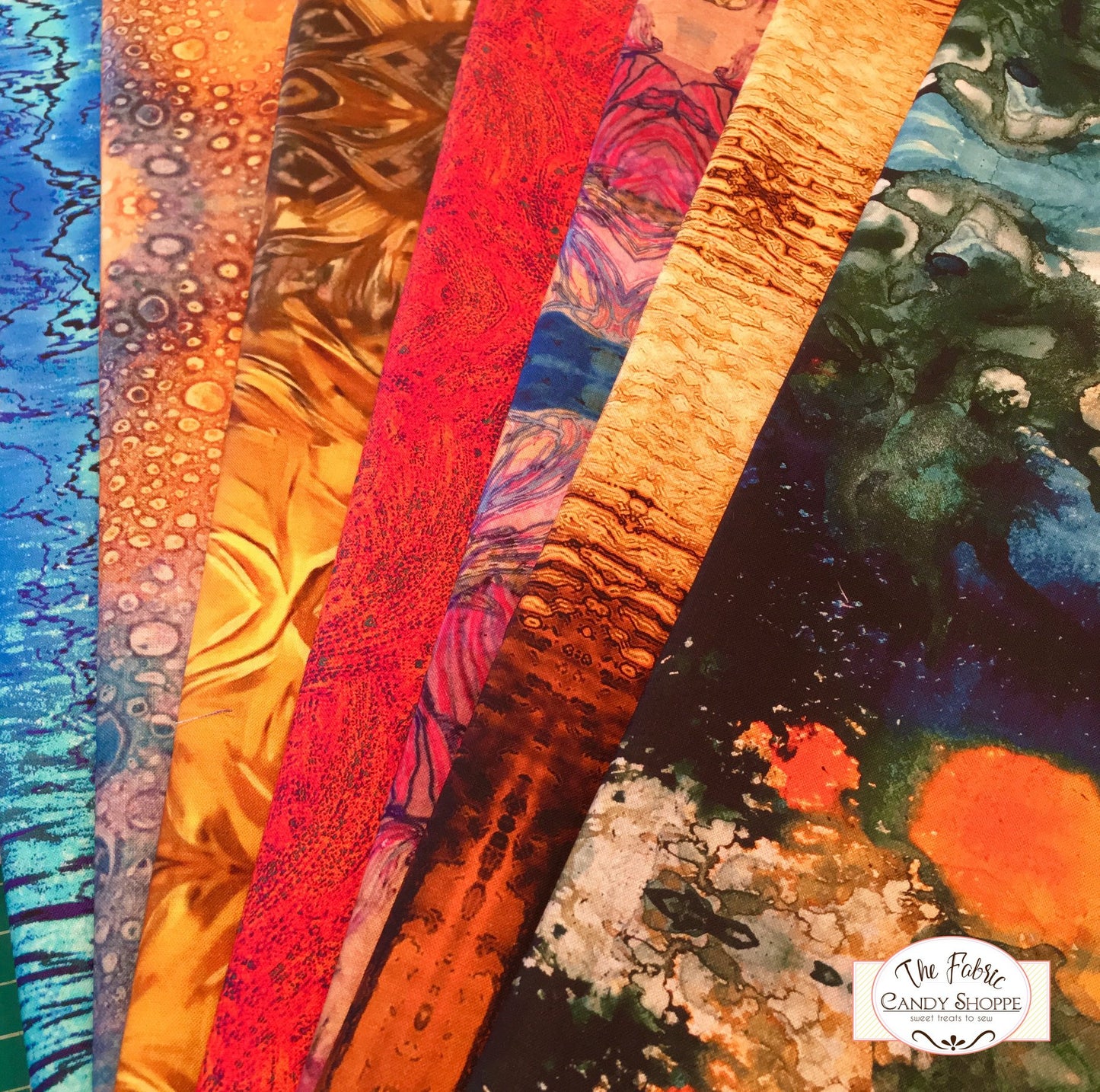 The Golden Hour by SAQA Ominous Red Cotton Woven Fabric