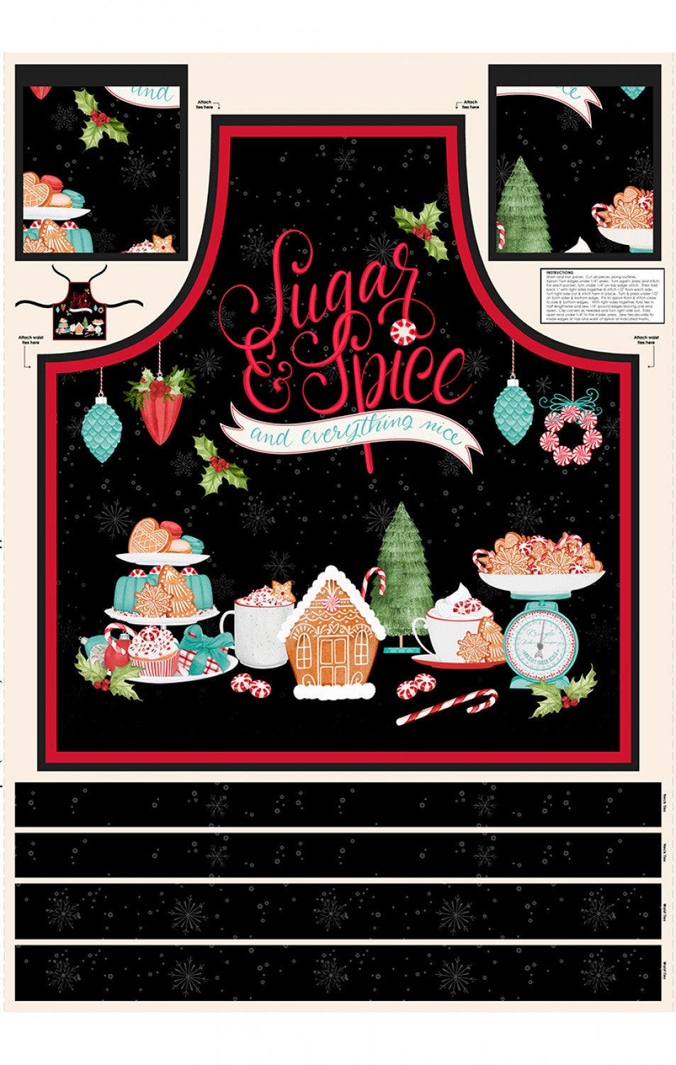 Peppermint Parlor by Danielle Leone 29" Panel Apron 27633-932 Cotton Woven Panel