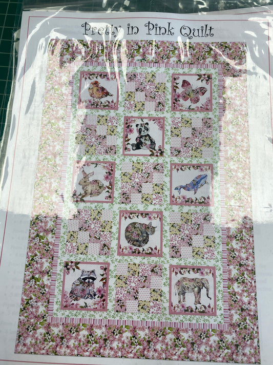 In the Beginning Fabrics Pattern Pretty in Pink Quilt 50.5" x 73.5"