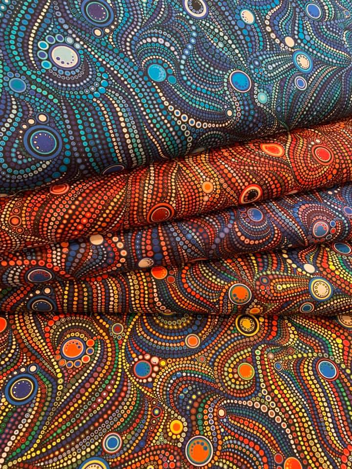 Effervescence Flame AAQD-18160-101 Cotton Woven Fabric