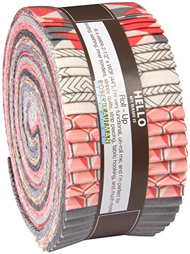 Angela Walters 2.5" Strips Bundle of 40 Fragmental Salmon Colorstory RU531-40 Cotton Woven