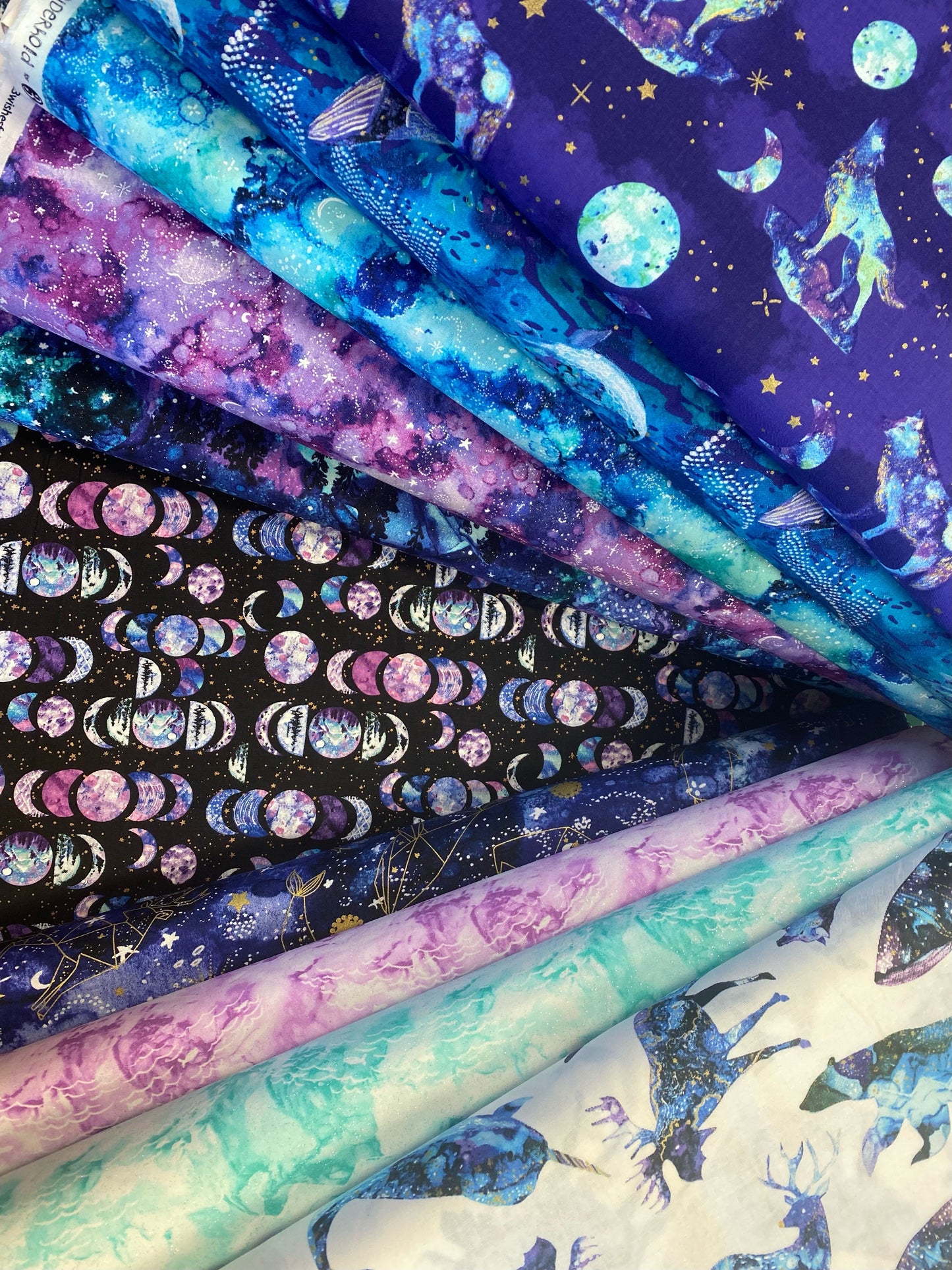 Arctic Wonder by Arrolynn Weiderhold Cracked Ice Turquoise w/Silver Glitter 19437-TRQ-CTN-D Cotton Woven Fabric