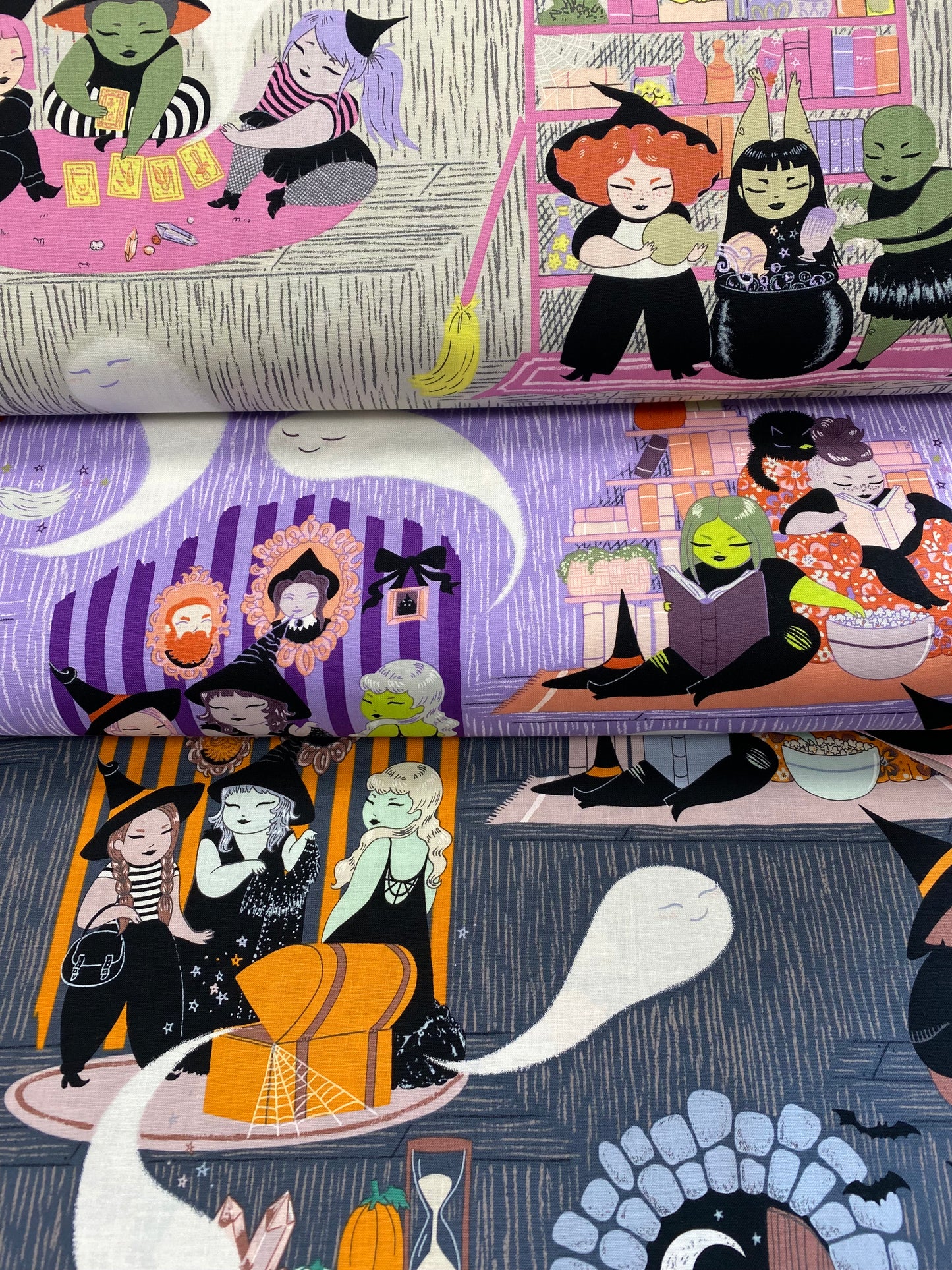 Haunted House Belinda's Brownstone Violet 8965c Cotton Woven Fabric